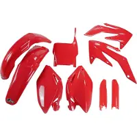 Ufo Honda Crf 250r 2004-2005 Hokit104f-070 Fork Protectors & Plastic Set