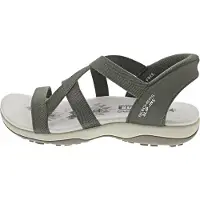 SKECHERS 163460 Reggae Slim - Stretch Sandalen | Maat 42 Dames Groen