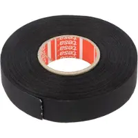 TESA Linnentape PET-wol - 19 mm breed - 260 um dik - Tot 150 graden - 15 meter - zwart