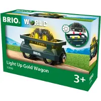 BRIO houten lichtgevende goudwagon