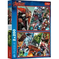 Trefl puzzelset - Marvel Avengers legpuzzel - 2x200 stukjes - kinderpuzzel.