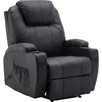 MCombo 7061 Elektrische Massagestoel – Zwart Kunstleer | Massage, Verwarming & Ligfunctie