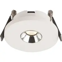 Globo Inbouwspot gips wit Inbouwkeukenlamp Plafondlamp Inbouwlamp, chroom, LED 4,2W 200Lm warm wit, DxH 9x6 cm