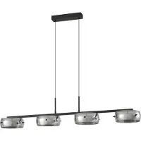 LUCANDE Hanglampe , Martis, dimbare, Zwart, Eetkamer, Glas, Modern