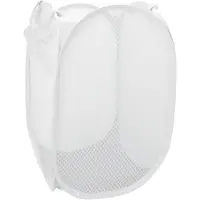 Gerimport Wasmand flexibel/opvouwbaar - wit - kunststof - 30 x 30 x 50 cm - 55 liter