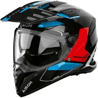Airoh Bandit Tune, avonturenhelm ,Zwart/Rood/Blauw/Grijs ,XL