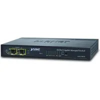 Planet GSD-1002M Managed Desktop Switch 8-Port 10/100/1000Mbps + 2-Port 100/1000X SFP Port 8 unterstützt PoE In