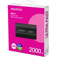 ADATA Externe SSD SD810, 2TB, IP68, 2000/2000, zwart