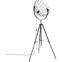 QAZQA Industriële tripod vloerlamp zwart 50 cm verstelbaar - Hanze