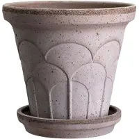 Bergs Potter Fleur Pot 18 Cm Grijs - Bloempotten Keramiek Grey - FLEG18S
