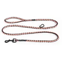 HAY Dogs Leash Braided Adjustable M|L | Pink, black