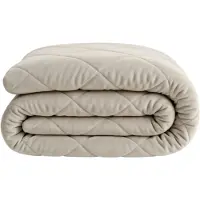 Y-NOT - Velvet Dekbed Zonder Overtrek 200x200 - Zomerdekbed - Zacht & Wasbaar - Pearl White