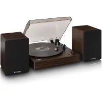 Lenco LS-200WD - Platenspeler met Bluetooth - Twee externe luidsprekers en ingebouwde stereo versterker - Hout