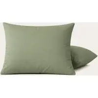 HappyBed Sage Green kussensloop set 2 stuks - 60x70 cm - 100% Katoen - Ultieme slaapcomfort