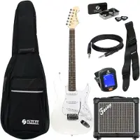 Fazley Classic Series FST118 White elektrische gitaar starterset