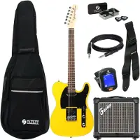 Fazley Classic Series FTL218 Yellow elektrische gitaar starterset