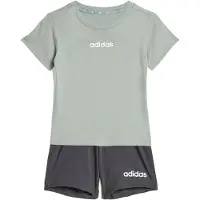 Adidas Sportswear shirt + short mintgroen/grijs Joggingpak Jongens/Meisjes Katoen Ronde hals - maat 80
