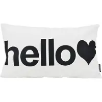 Gek op kussens! Sierkussen hello wit | 30 x 50 cm | katoen/polyester