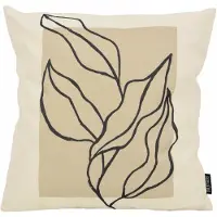 Gek op kussens! Sierkussen japandi leaves | 45 x 45 cm | katoen/linnen