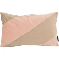 NOVÉE Sierkussen velvet swirl roze/beige | 30 x 50 cm | fluweel/polyester