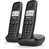 Gigaset Draadloze telefoonset (duo) DECT, zwart - - BASIC100DUONOIR - basic 100