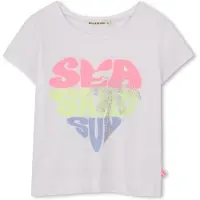 Billieblush T-shirt wit Meisjes Stretchkatoen Ronde hals Printopdruk - maat 104