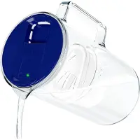 Wessper 3L glazen waterfilterkan met filterslijtage-indicator, compatibel met Brita Maxtra, Maxtra+ en + filters. - Blauw