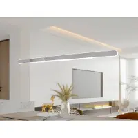 TRIO Hanglamp Helios 130cm grijs