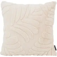 NOVÉE Sierkussen furry leaves ecru | 45 x 45 cm | kussenhoes | polyester