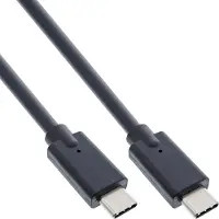InLine 35702A USB 3.2 Gen.2 kabel, USB Type-C stekker/stekker, zwart, 2 meter