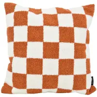 NOVÉE Sierkussen bouclé checker terra | 45 x 45 cm | katoen/polyester