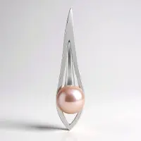 Cavill - Zilveren Hanger 925 Sterling Zilver - Paarse Ronde 8 mm Ming Parel - Elegante Dames Sieraden - Monosono Collectie