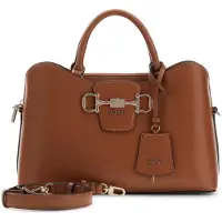 GUESS Janie Girlfriend Satchel cognac handtas dames