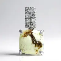 Cavill - Hanger 925 Sterling Zilver - 4,05 ct Braziliaanse Magnesiet & 0,216 ct Witte Topaas - Elegante Edelsteen Sieraden