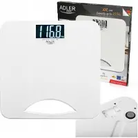Adler Elektronische Badkamerweegschaal tot 250 kg – AD 8193W – Groot LCD-Scherm – Extra Sterk – Met Handgreep