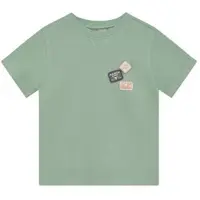 Daily7 T-shirt groen Jongens Katoen Ronde hals Printopdruk - maat 122
