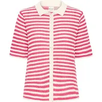 Ichi Gebreid vest 'IHLORIANNA SS2' beige / pink