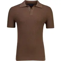 Bos Bright Blue Scotland blue polo heren keane knitted polo ss spe26106ke39sb/2002
