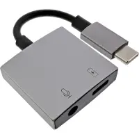 InLine USB-C audio adapter, USB-C naar female 3,5mm + PD 30W