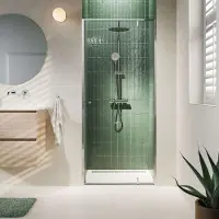 Sealskin Draaideur Contour - Zilver Hoogglans - 100x200cm - 6mm Veiligheidsglas