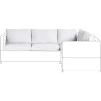 Beliani AVOLA - Set tuinkussenhoezen - Lichtgrijs - Polyester