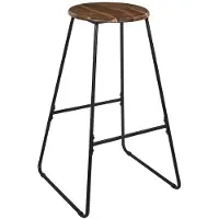 HowHomely | Barkruk - 70 cm - Acaciahout, metaal