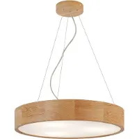 Lamkur Hanglamp Kerio, dimbaar, Woon-/ Eetkamer, Hout, Modern, hanglamp