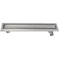 Aqualine Pavino RVS douchegoot met betegelbaar rooster, L-860, DN50