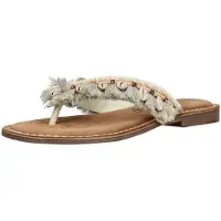 Lazamani Teenslipper beige / pastelblauw / perzik / wit