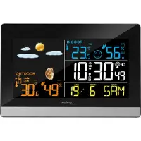 Technoline Weerstation Technoline WS 6455 144x96x38mm zwart/zilver LCD display