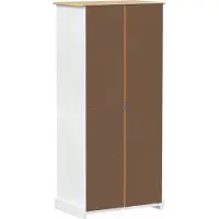 vidaXL Kledingkasten met lade Wit 76 x 50 x 170 cm Massief grenenhout