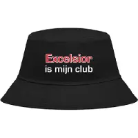 Nilton Buckethoed met tekst: Excelsior is mijn club.