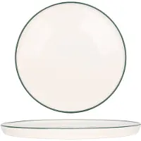 RINART Dinerbord green edge porselein 26 cm set van 6