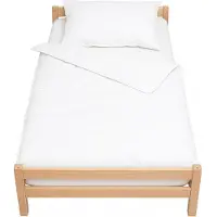 Sevira Kids - Baby dekbed en kussen biologisch katoen - Witte 80x120 cm